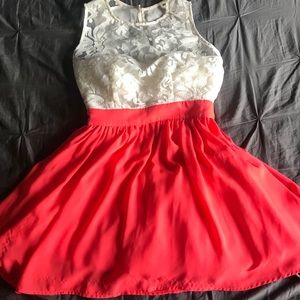 beautiful orangish pinkish dress 😻